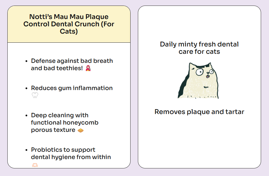Notti Cat Plaque Control Dental Crunch