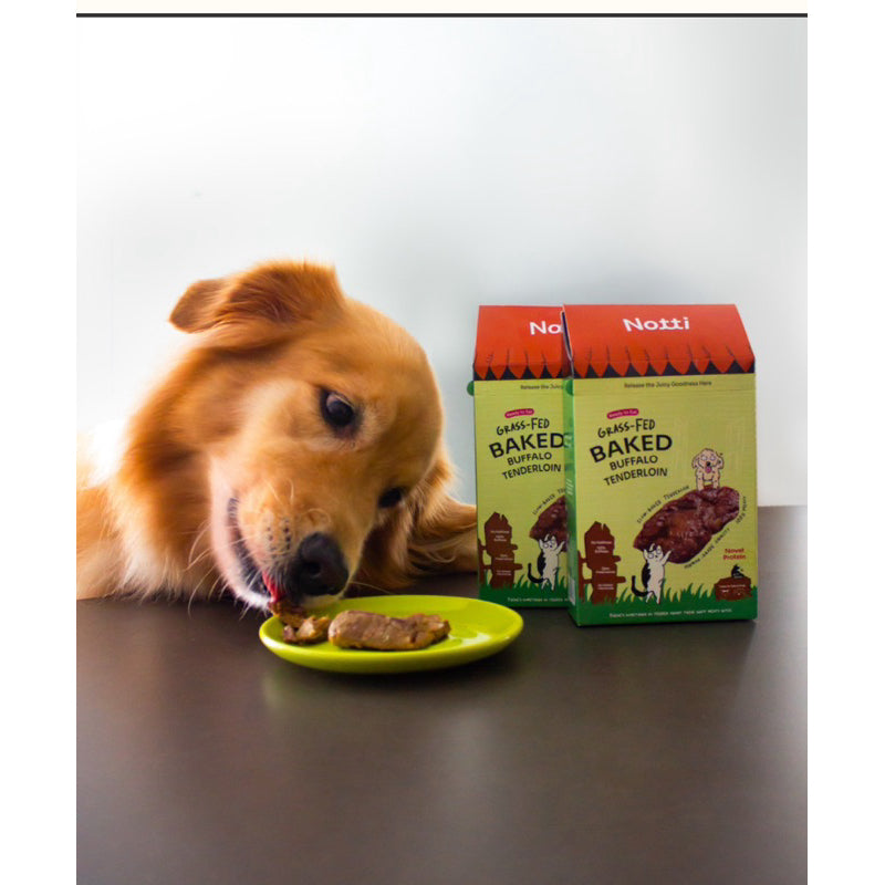 Notti Cat Dog Treats Grass Fed Baked Buffalo Beef - Baconlicious