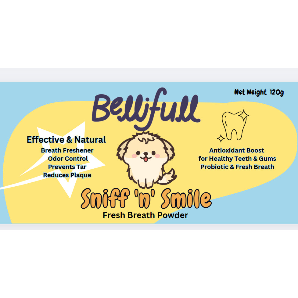 BelliFull Fresh Breath Powder 120g. Odor Control. Breath Freshener. Prevents Tar. Reduces Plaque