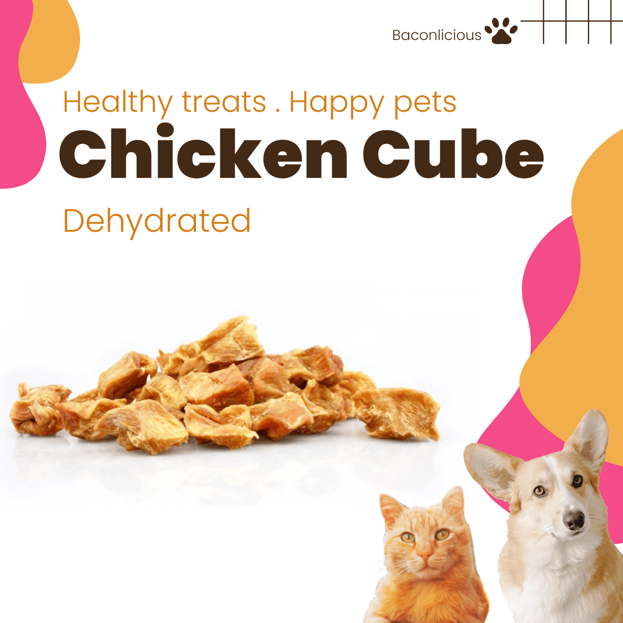 Dehydrated Chicken Cube - Baconlicious