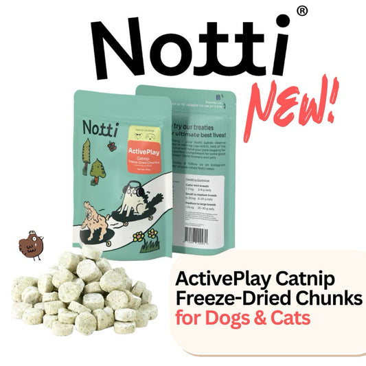 Notti Cat Dog Treats ActivePlay Catnip Freeze-Dried Chunks - Baconlicious