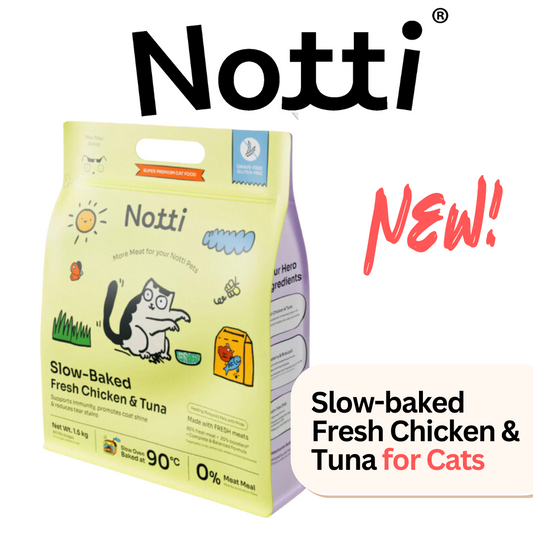 Notti Cat Kibbles Slow-baked Fresh Chicken & Tuna - Baconlicious