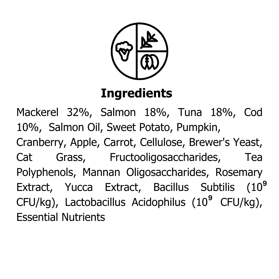 Bellifull Grain Free Gently Baked Slow Baked Cat Kibbles. Pure Fish Kibbles