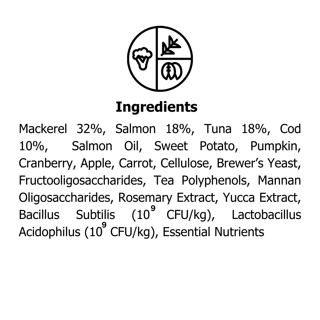 Bellifull Grain Free Gently Baked Slow Baked Dog Kibbles 1.5kg. Pure Fish Kibbles