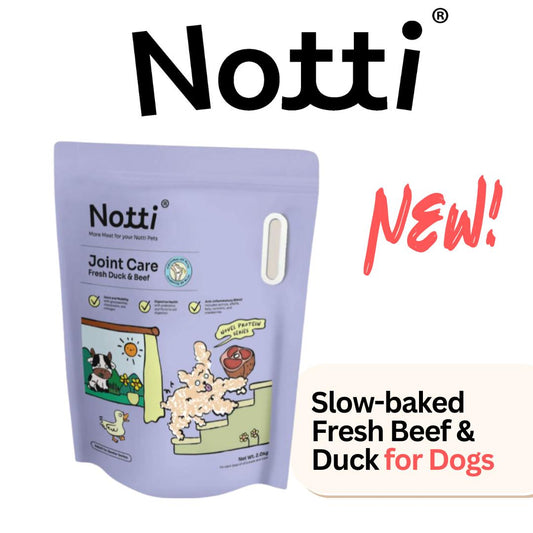 Notti Dog Kibbles 2kg Slow-baked Fresh Beef & Duck