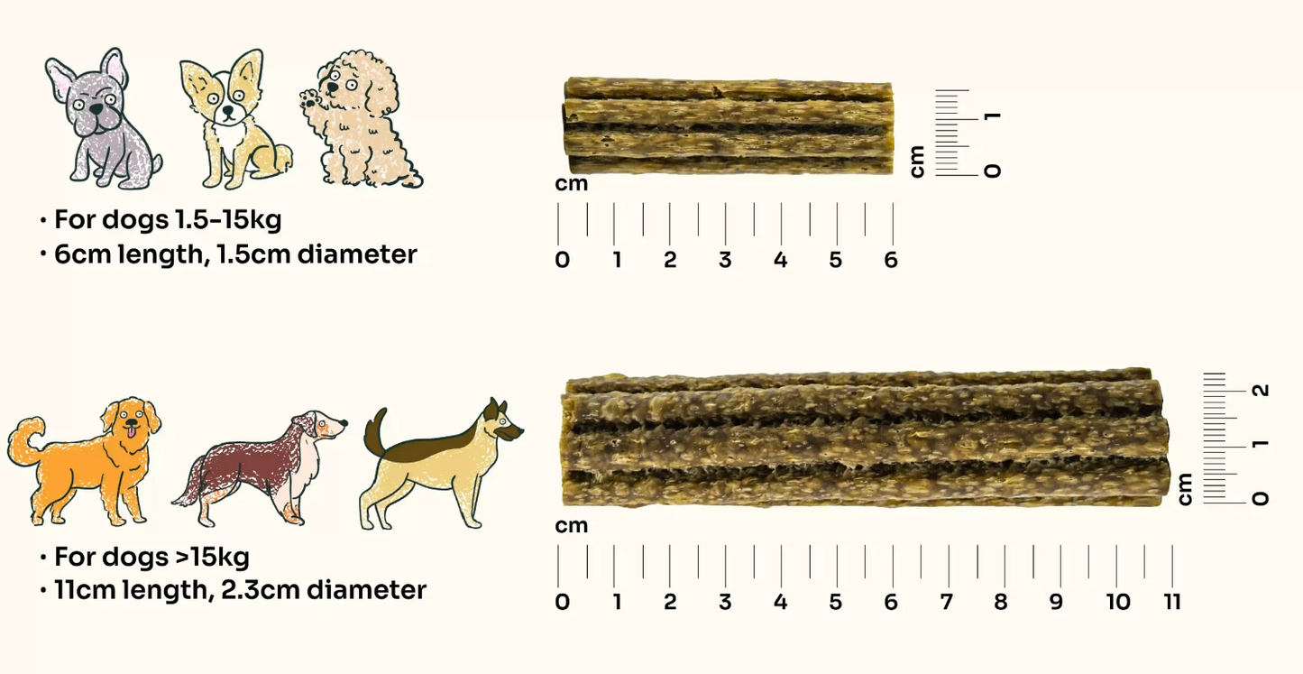 Notti Dog Treats Plaque Control Dental Chews - Baconlicious