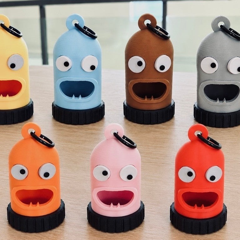 Poop bag holder. Crazy monster design. Free name customisaiton