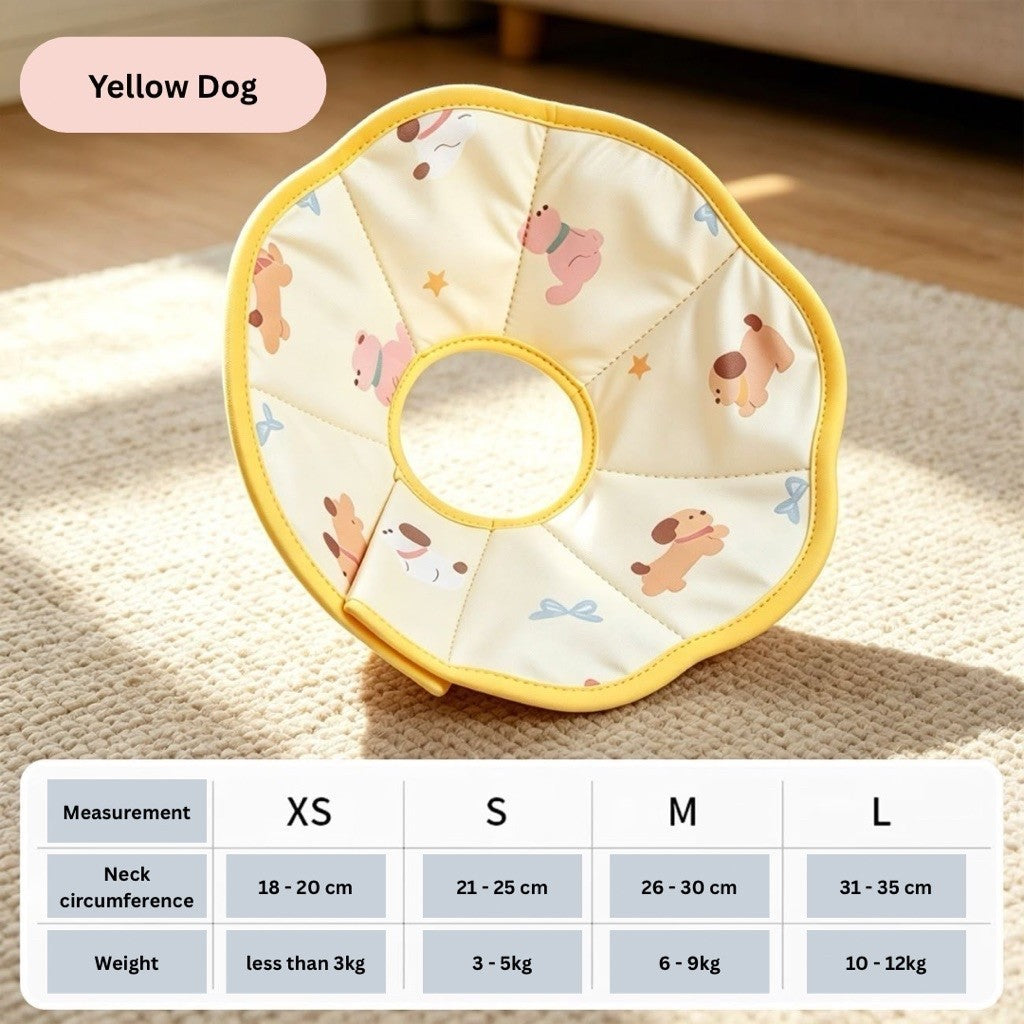 Pet Recovery Cone Soft Collar for Cats and Dogs Adjustable Protective E-collar