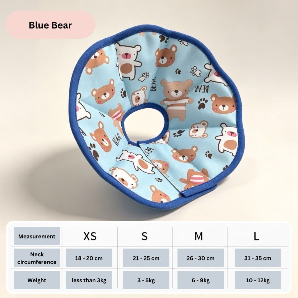 Pet Recovery Cone Soft Collar for Cats and Dogs Adjustable Protective E-collar