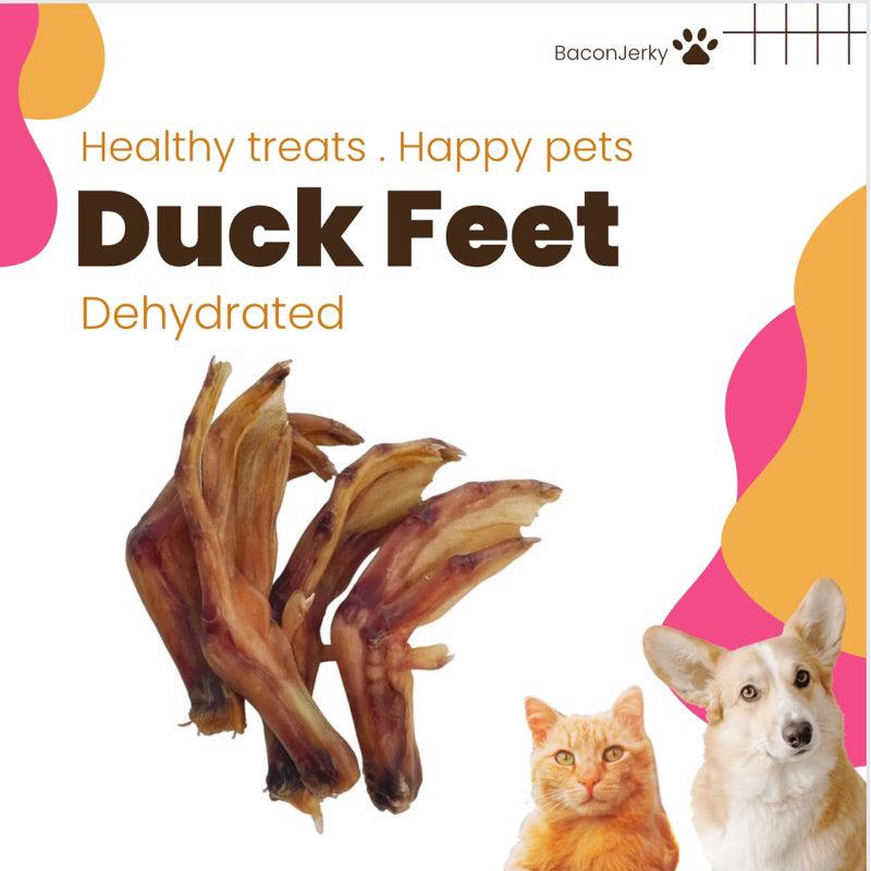 Dehydrated 🦆 duck feet 5pc, dog treats - Baconlicious