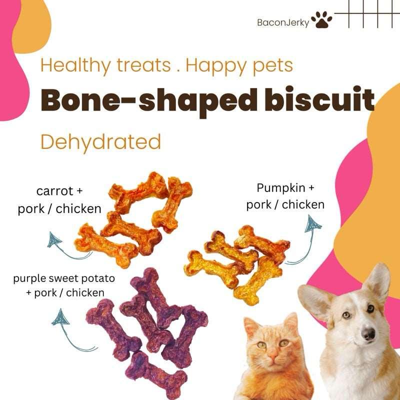 Dehydrated Bone-shaped Dog Biscuit. - Baconlicious