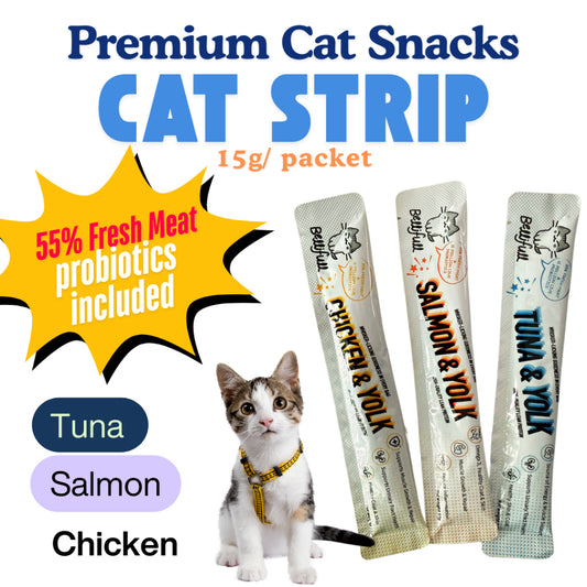 Bellifull Cat Strips Cat snacks Cat Food Chicken/Tuna/Salmon 15g