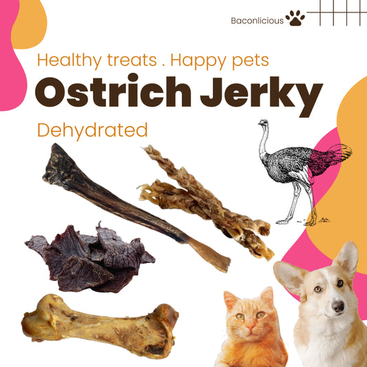 Dehydrated Ostrich Items - Baconlicious