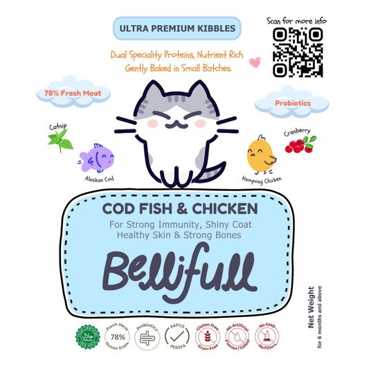 [Soft launch] BelliFull Cat Kibbles. Cod and Chicken Kibbles