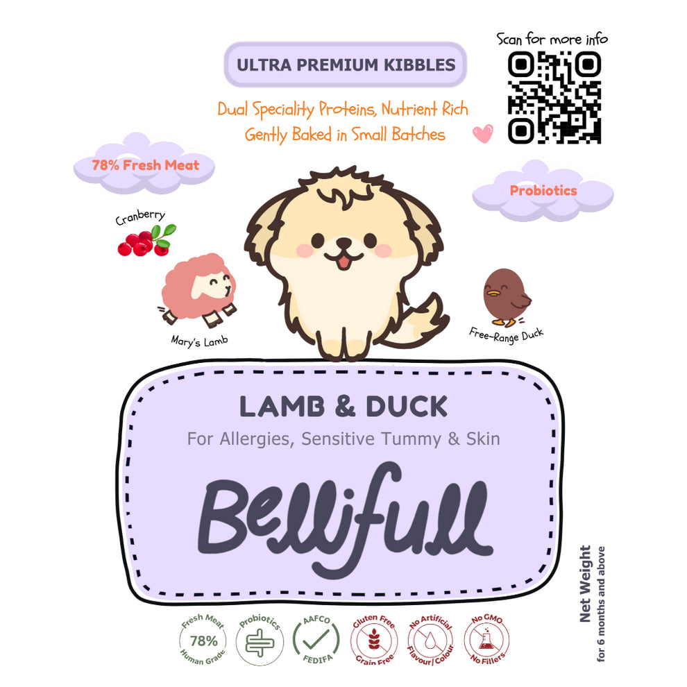 [Soft Launch] BelliFull Dog Kibbles Lamb & Duck Kibbles – Baconlicious