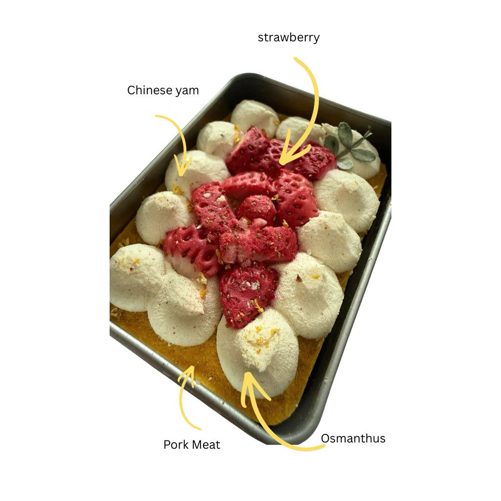 Freeze dried mini pork cake for pets