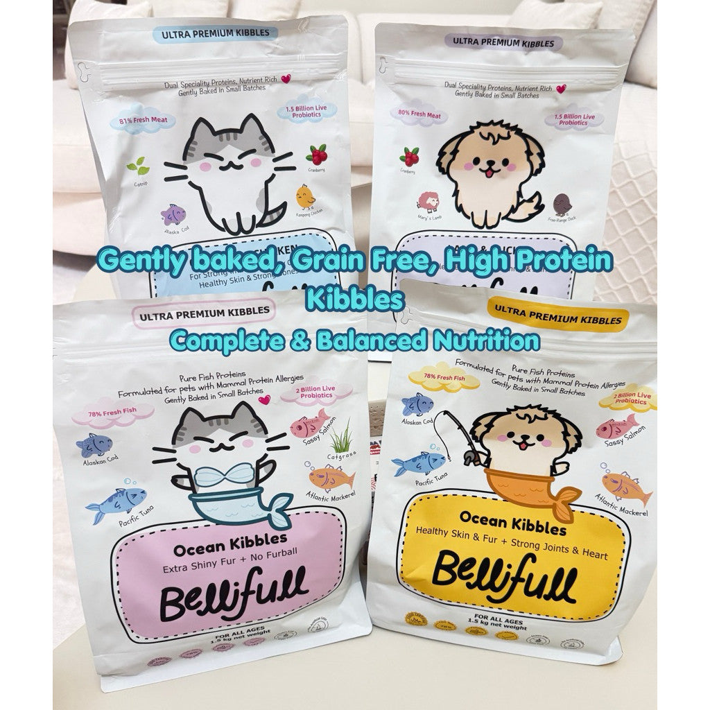 Bellifull kibbles bundle of 3. Cat kibbles, dog kibbles