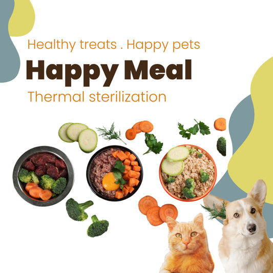 Home cooked food for dog. cooked food for cat. Happy Meal Duck, Beef, Pork. Soup for Dog