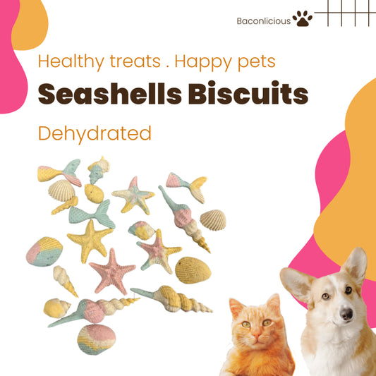 Seashell biscuits. Dog treats, Cat Treats, Cat Biscuits, Dog pork Biscuits. Chicken biscuits.
