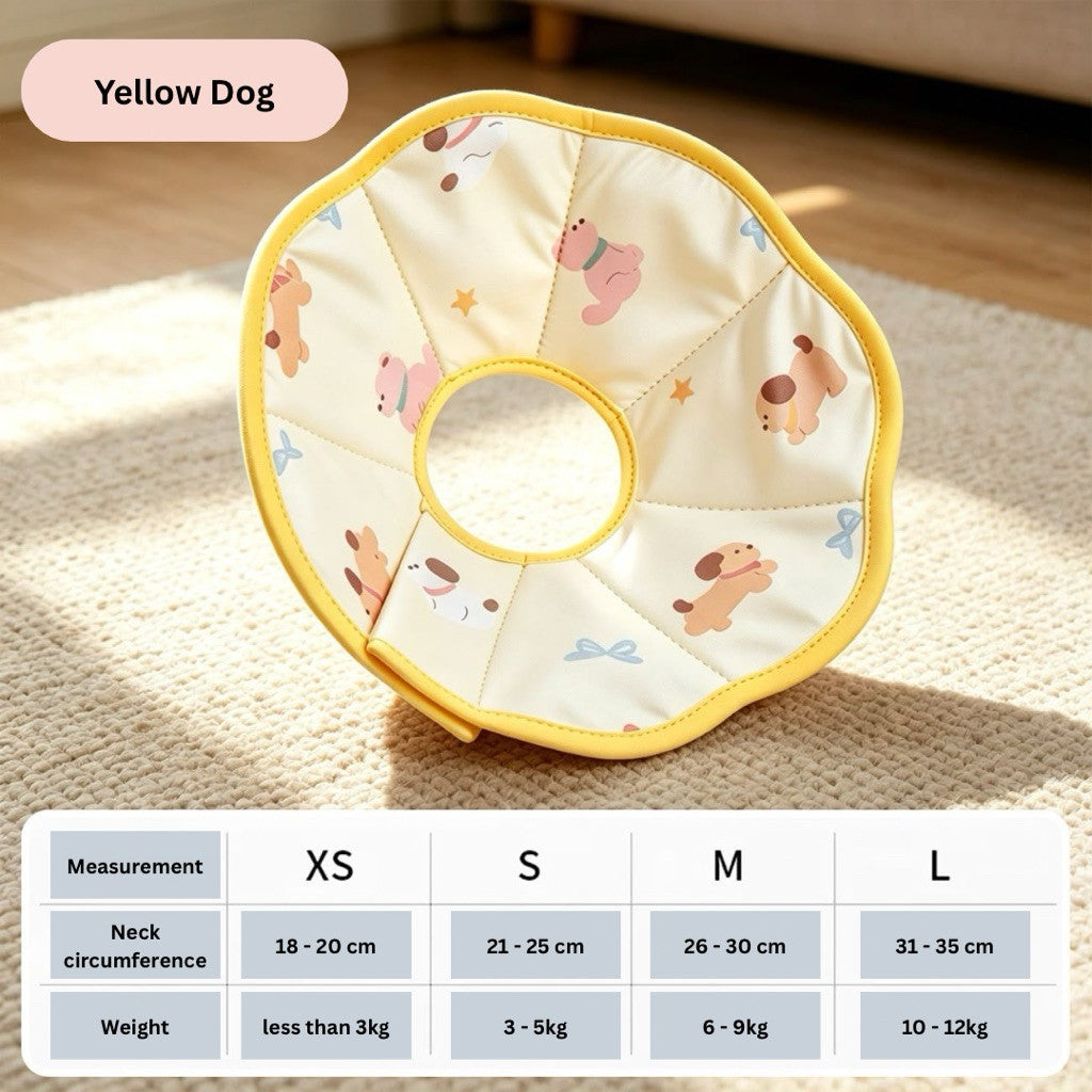 Pet Recovery Cone Soft Collar for Cats and Dogs Adjustable Protective E-collar